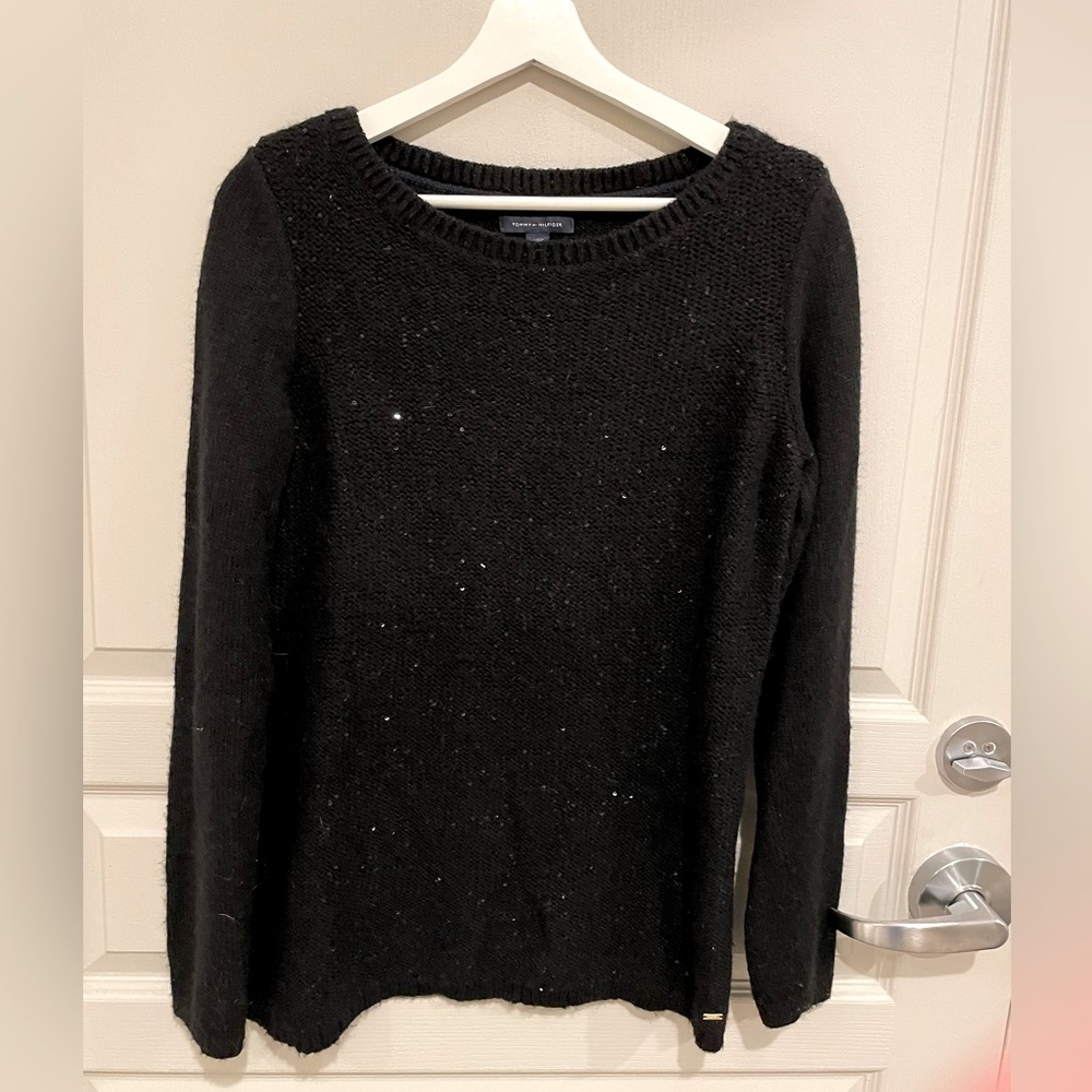 Tommy Hilfiger Black Sweater with Sequins